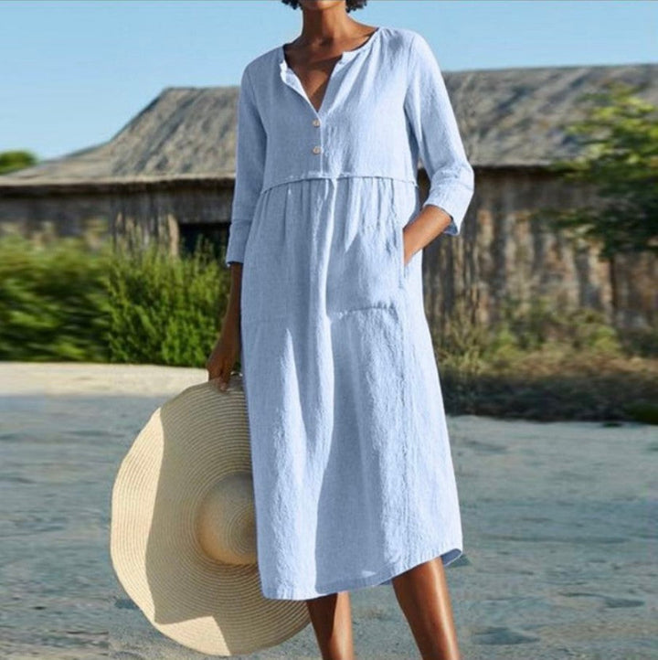 Eyla™ Stylish Linen Dress