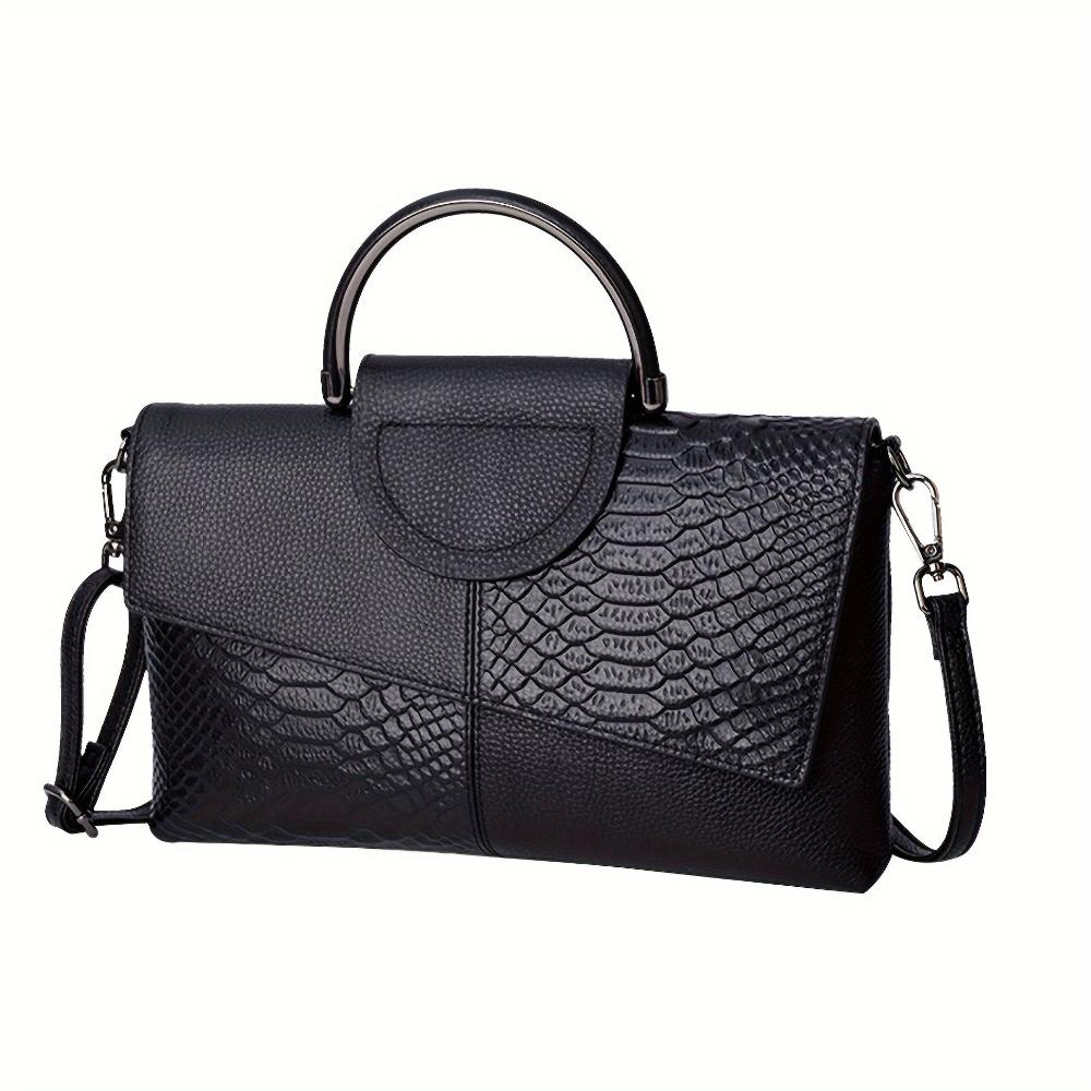 Zara™ Opulent Crocodile Patterned Handbag