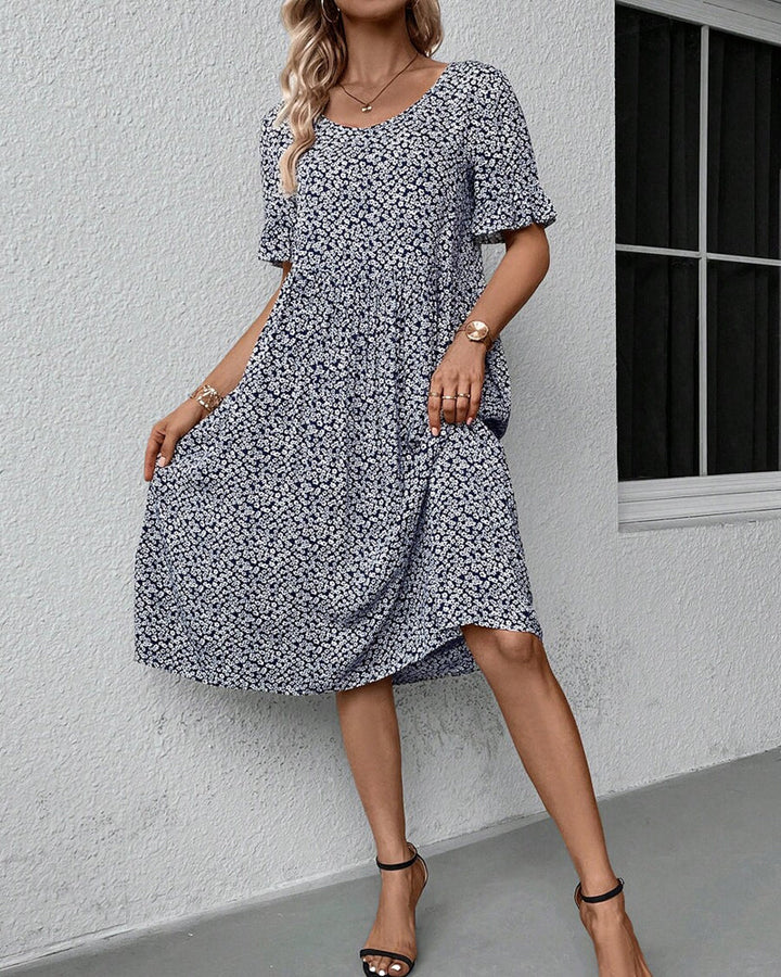 Nyelle™ Elegant Floral Midi Dress for Women