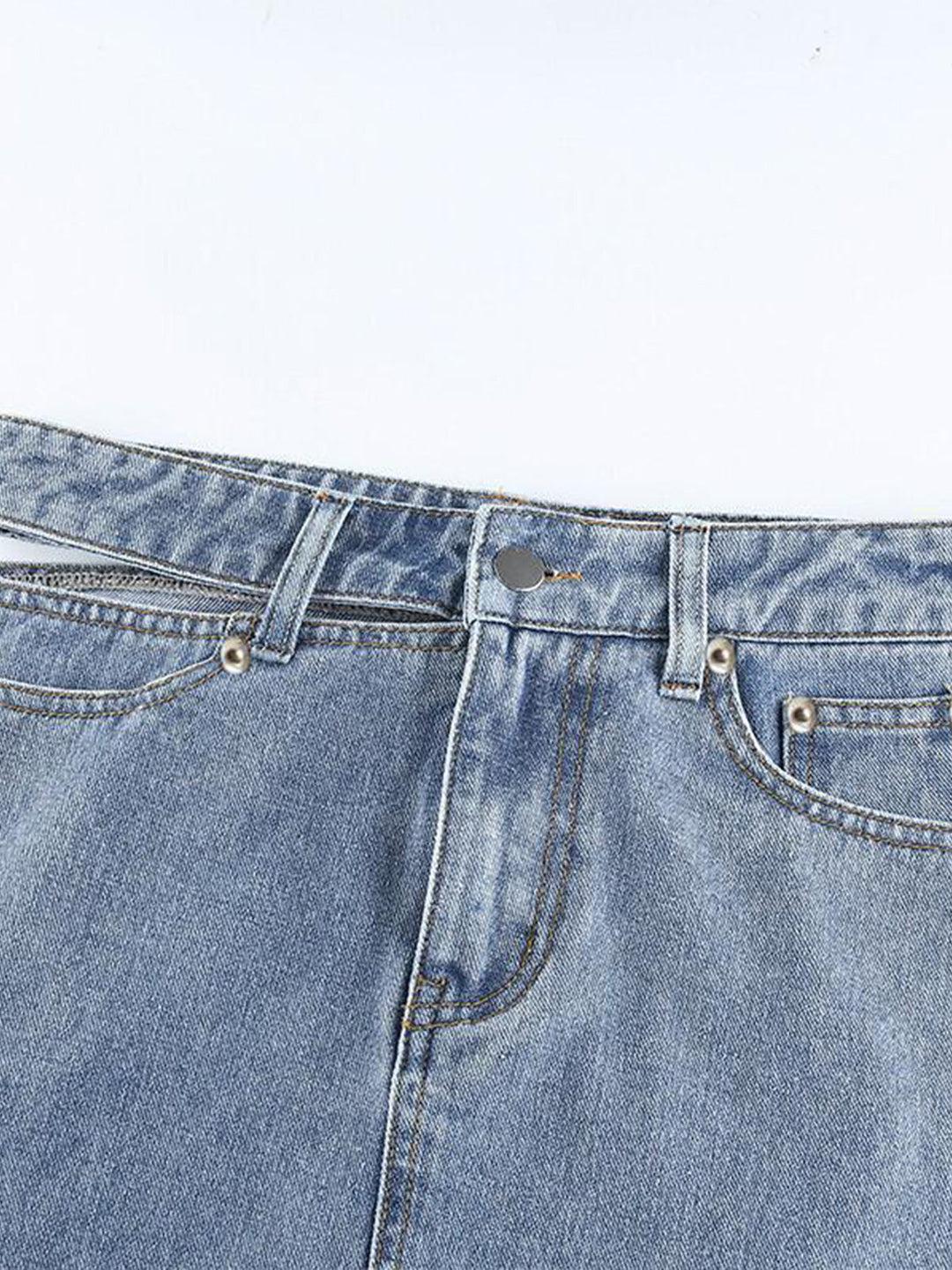 Remi™ High-Waist Cut-Out Denim Mini Skirt