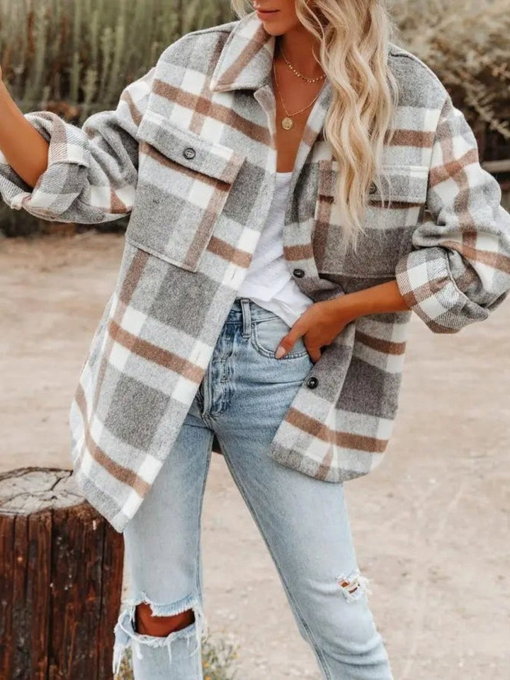 Sage™ Plaid Overshirt Coat