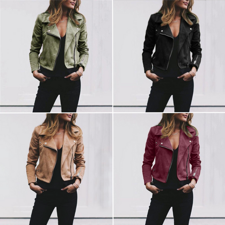 Vireen™ Suede Biker Jacket