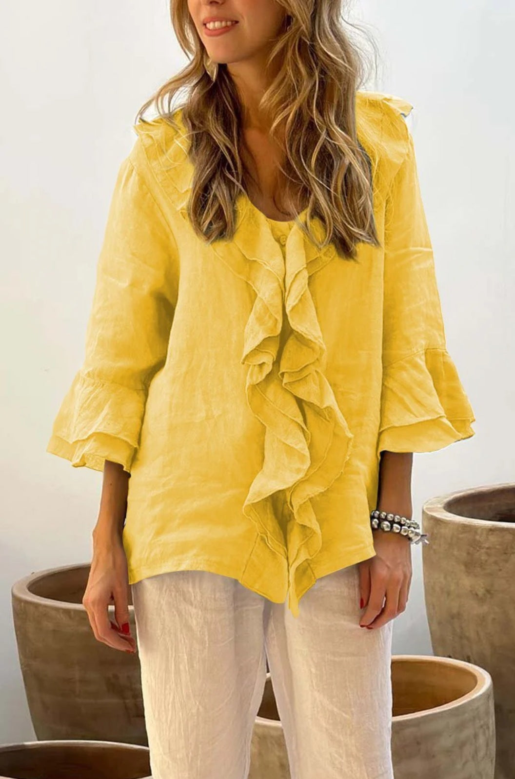Myelle™ Stylish Ruffled Blouse
