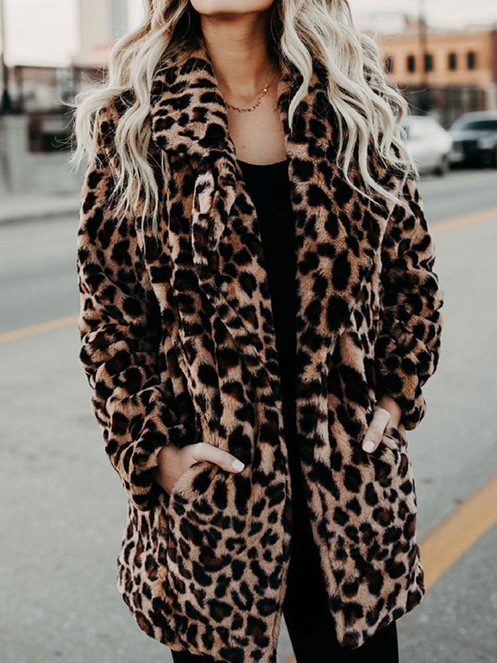 Nireya™ Leopard Furry Jacket