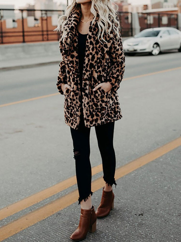Nireya™ Leopard Furry Jacket
