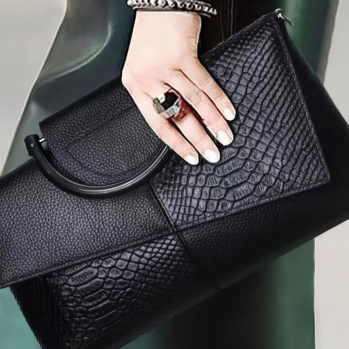 Zara™ Opulent Crocodile Patterned Handbag