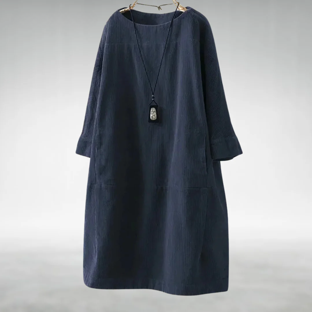 Avina™ Relaxed Corduroy Midi Dress