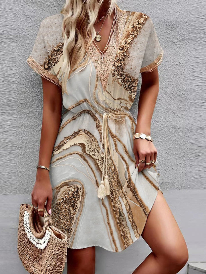 Skye™ Stylish Printed V-Neck Dress