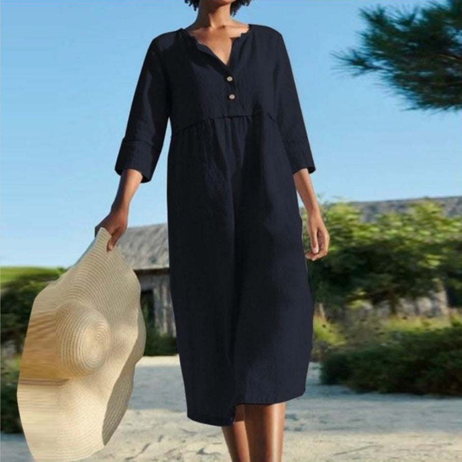 Eyla™ Stylish Linen Dress