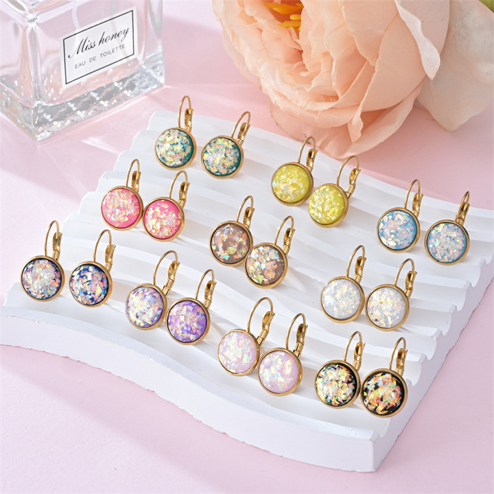 Ulani - Vintage Opal Stone Gold Earrings