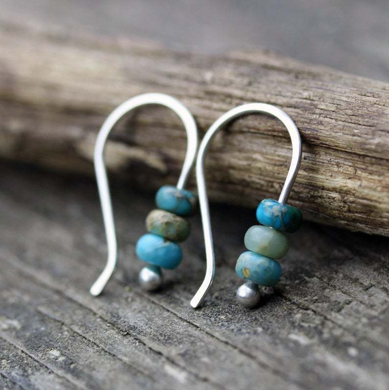 Rebekah – Turquoise Beaded Earrings