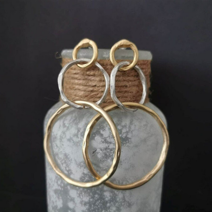 Lilith – Vintage Gold & Silver Hoop Earrings