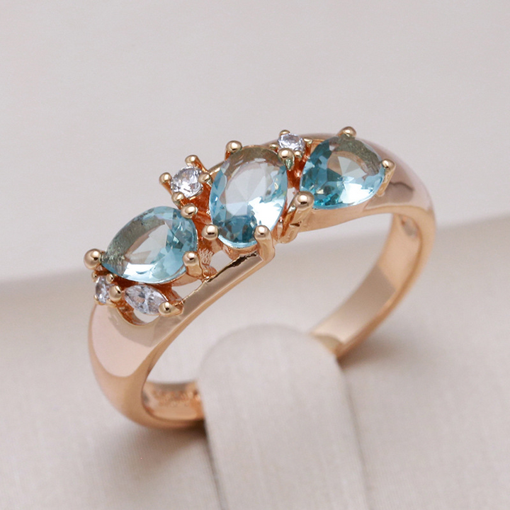 Raven – Blue Zirconia Ring in Gold