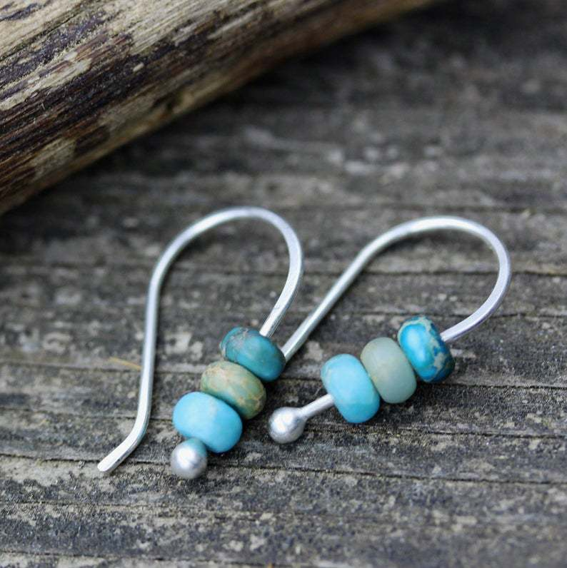 Rebekah – Turquoise Beaded Earrings