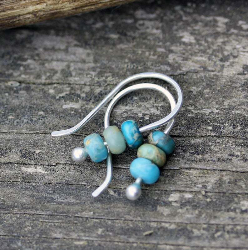 Rebekah – Turquoise Beaded Earrings