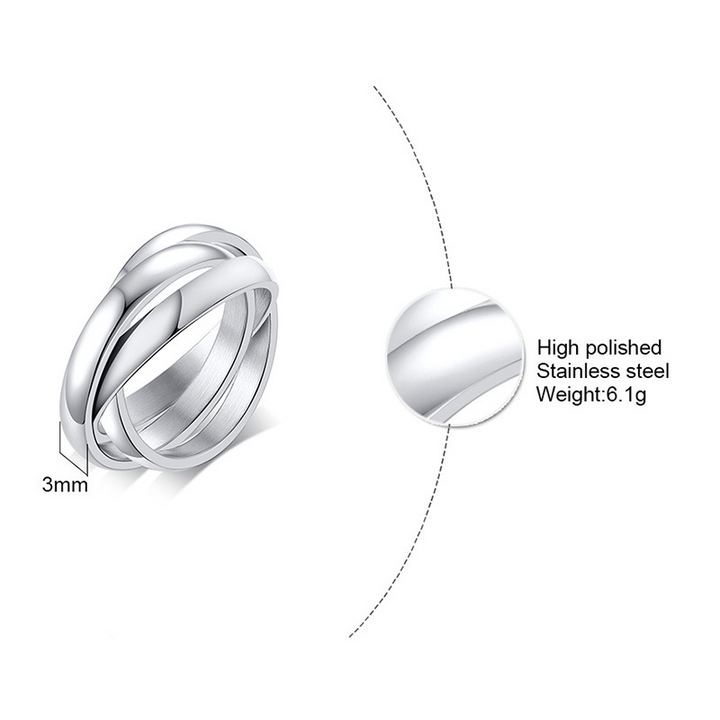 Everlynn – Three-Toned Loop Ring