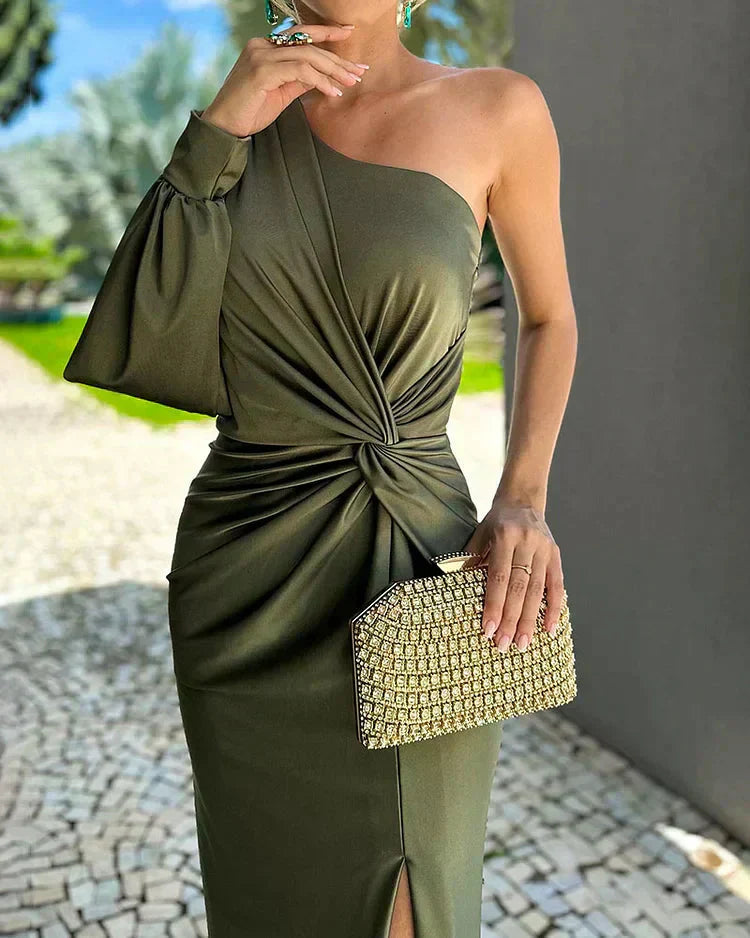Renaya™ Silk One-Shoulder Dress