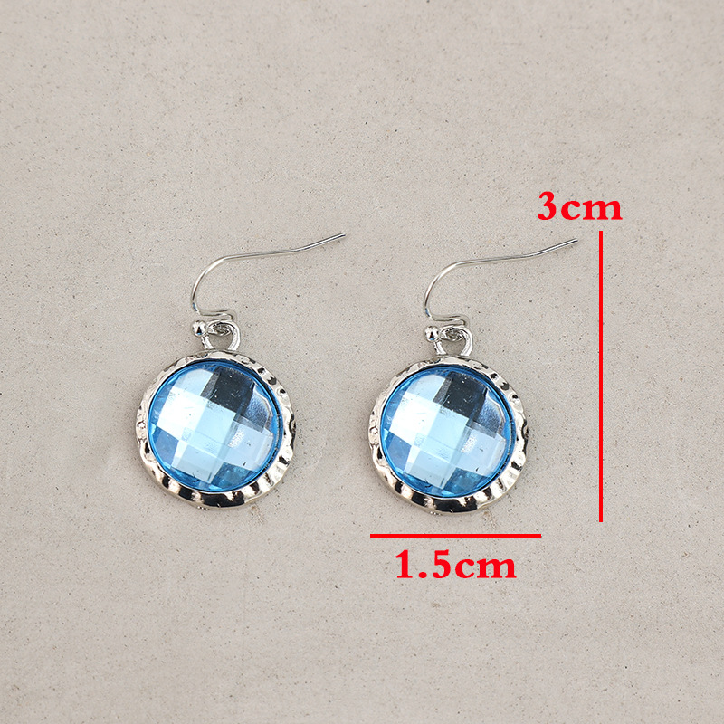 Lailah – Vintage Blue Inlaid Crystal Earrings