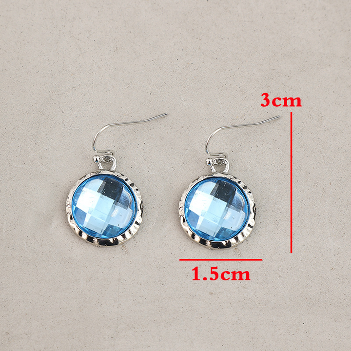 Lailah – Vintage Blue Inlaid Crystal Earrings