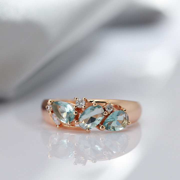 Raven – Blue Zirconia Ring in Gold