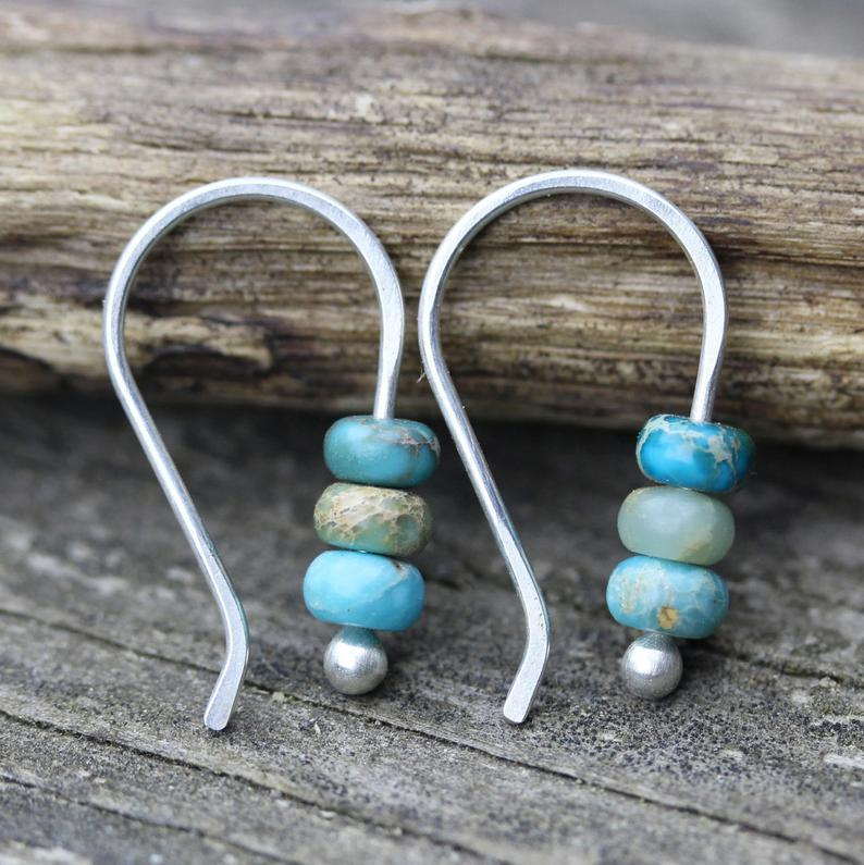 Rebekah – Turquoise Beaded Earrings