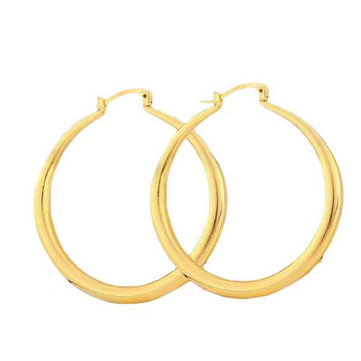 Desiree - Large Hoop Earrings in Gold