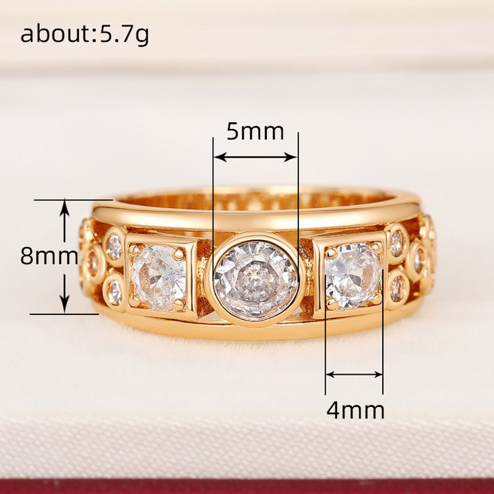 Jayla - Vintage Gold Zirconia Ring