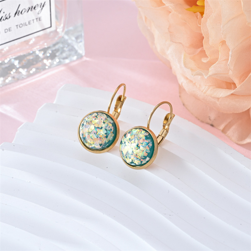Ulani - Vintage Opal Stone Gold Earrings