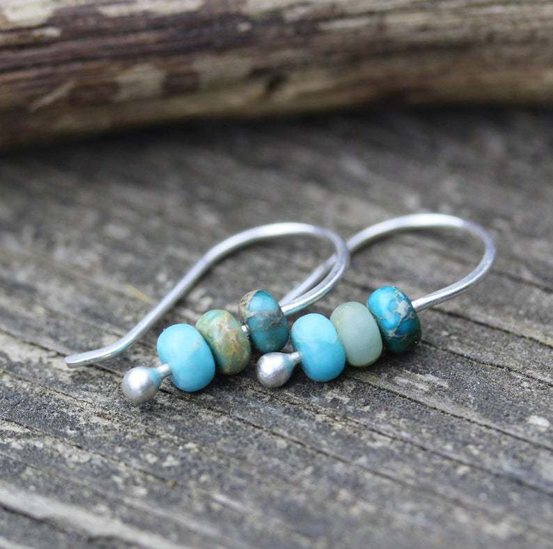 Rebekah – Turquoise Beaded Earrings