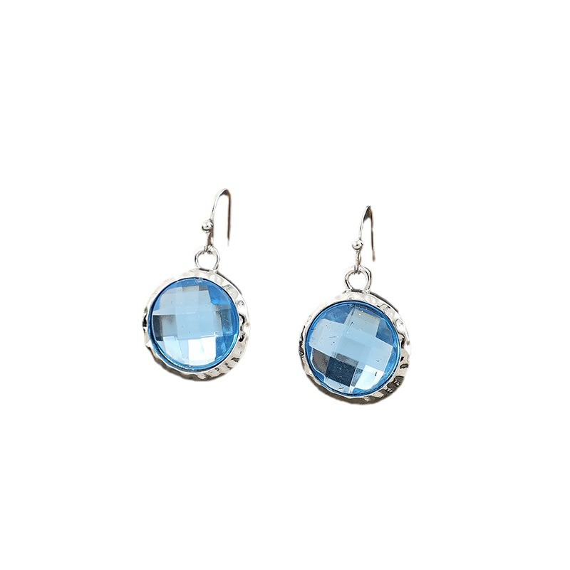 Lailah – Vintage Blue Inlaid Crystal Earrings