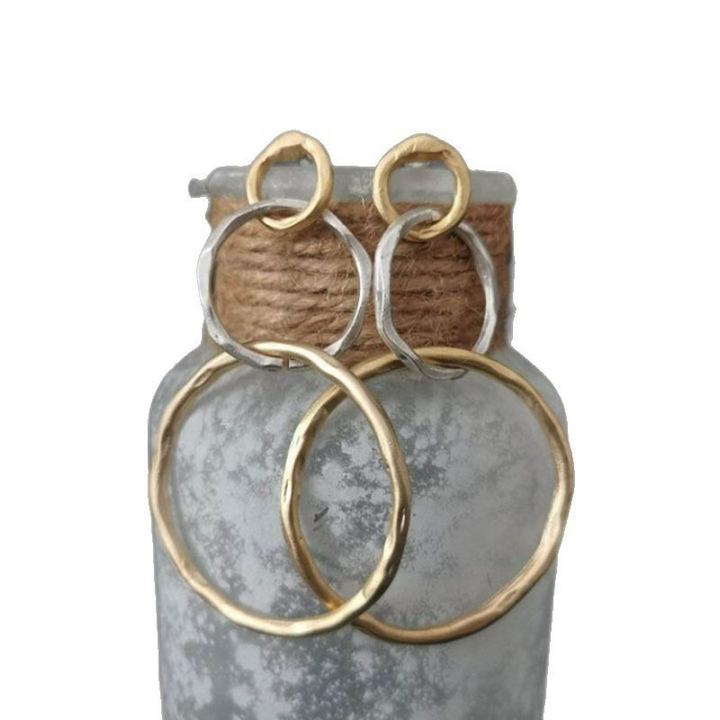 Lilith – Vintage Gold & Silver Hoop Earrings