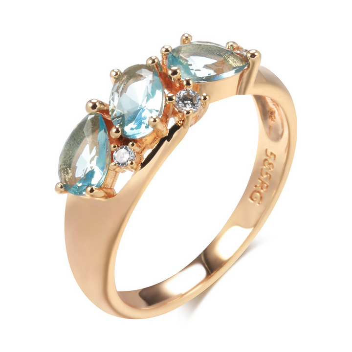 Raven – Blue Zirconia Ring in Gold