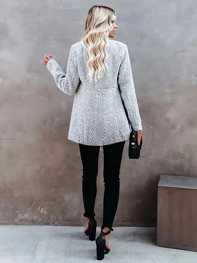 Lyanna™ Elegant Mid-Length Coat with Pockets