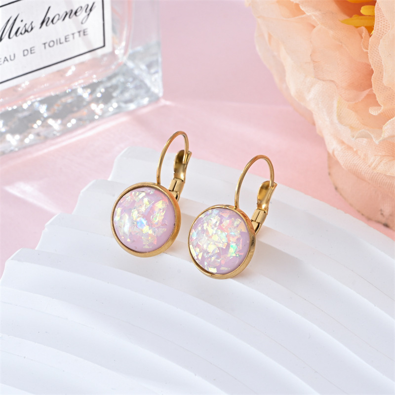 Ulani - Vintage Opal Stone Gold Earrings