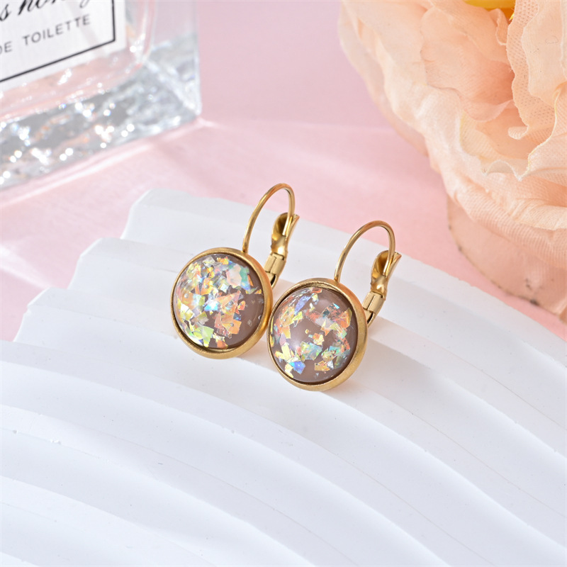 Ulani - Vintage Opal Stone Gold Earrings