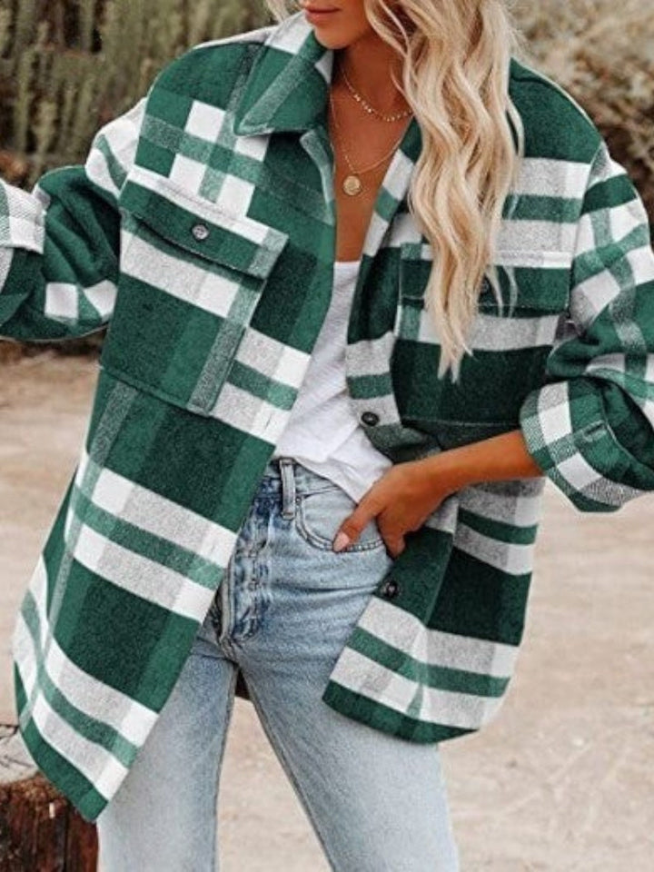 Sage™ Plaid Overshirt Coat