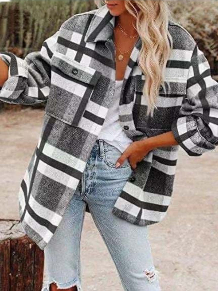 Sage™ Plaid Overshirt Coat