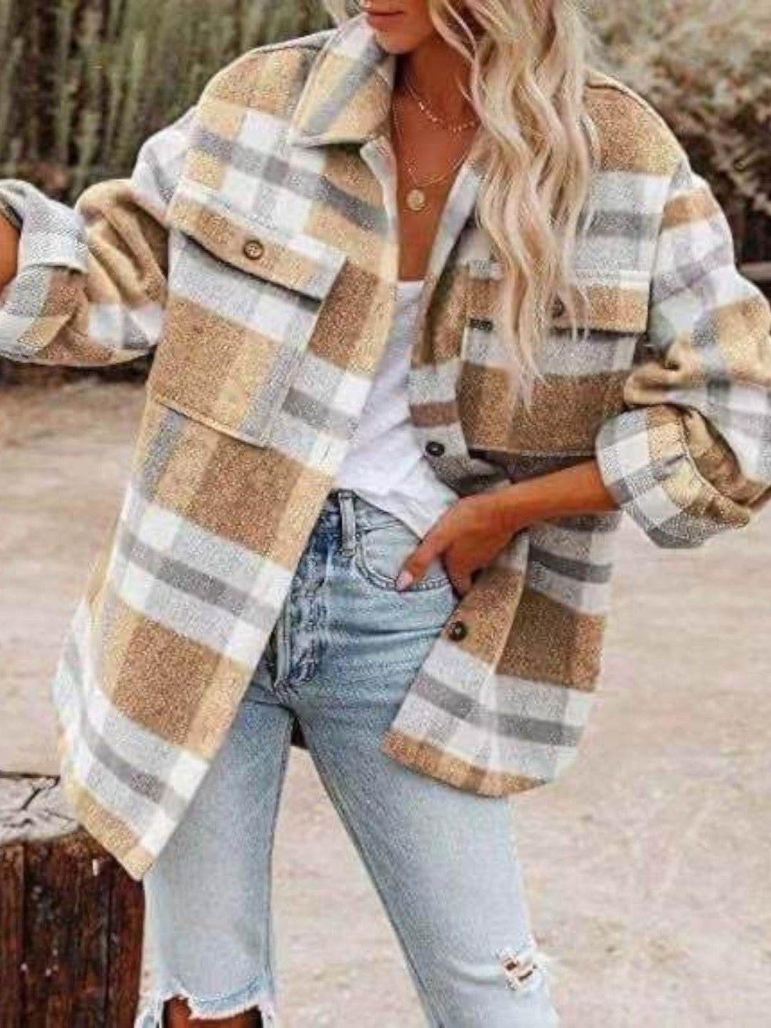 Sage™ Plaid Overshirt Coat