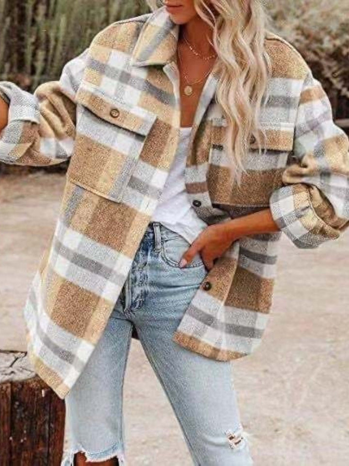 Sage™ Plaid Overshirt Coat