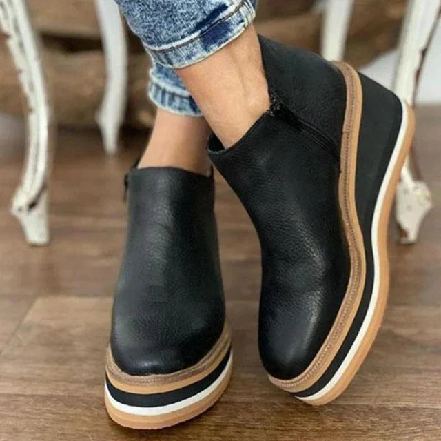 Romy™ Casual Wedge Ankle Boots