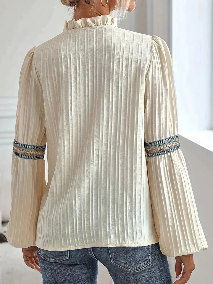 Elarin™ Stunning V-Neck Blouse