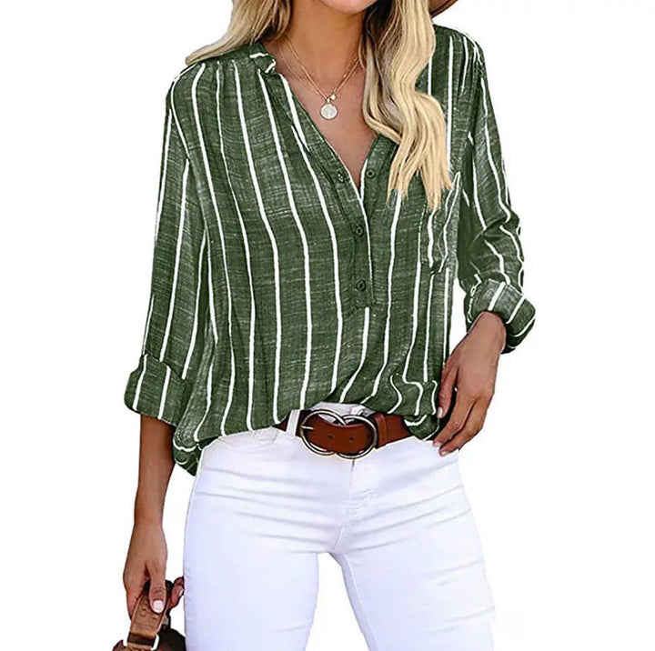 Evanie™ Striped Casual Blouse