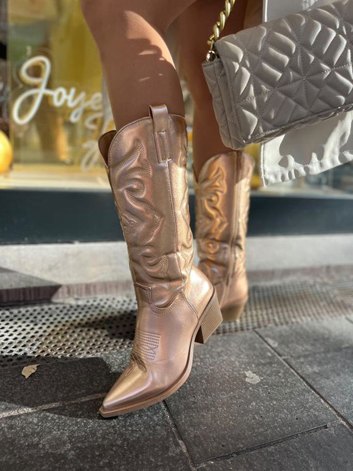 Tatum™ Elegant Metallic Cowboy Boots