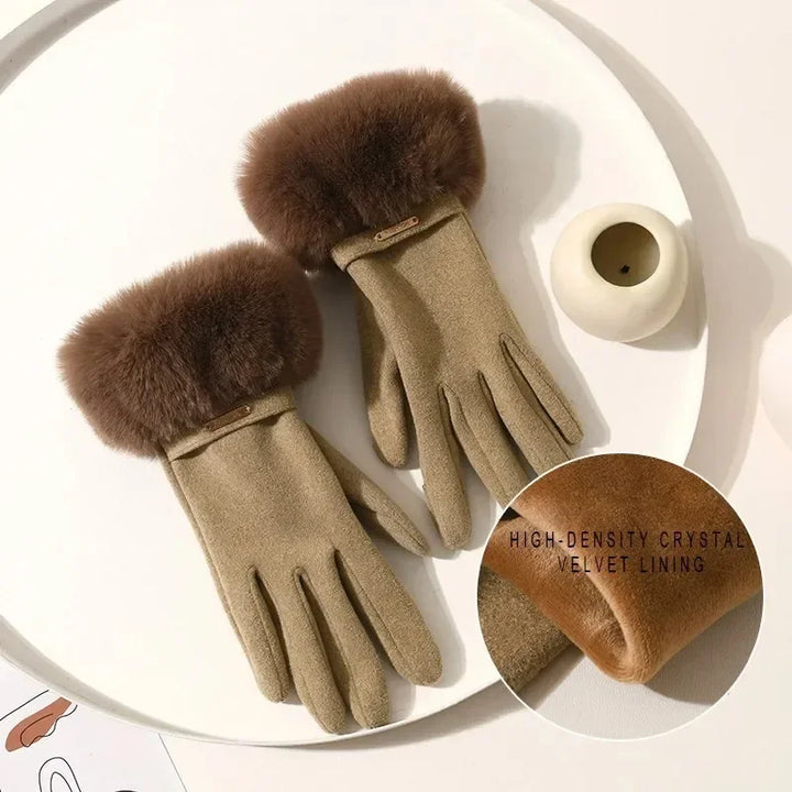 Rosaia Fur Gloves