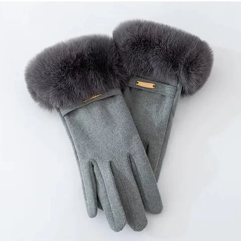 Rosaia Fur Gloves