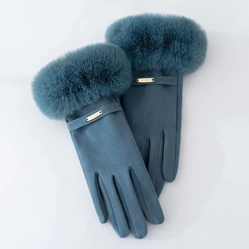 Rosaia Fur Gloves