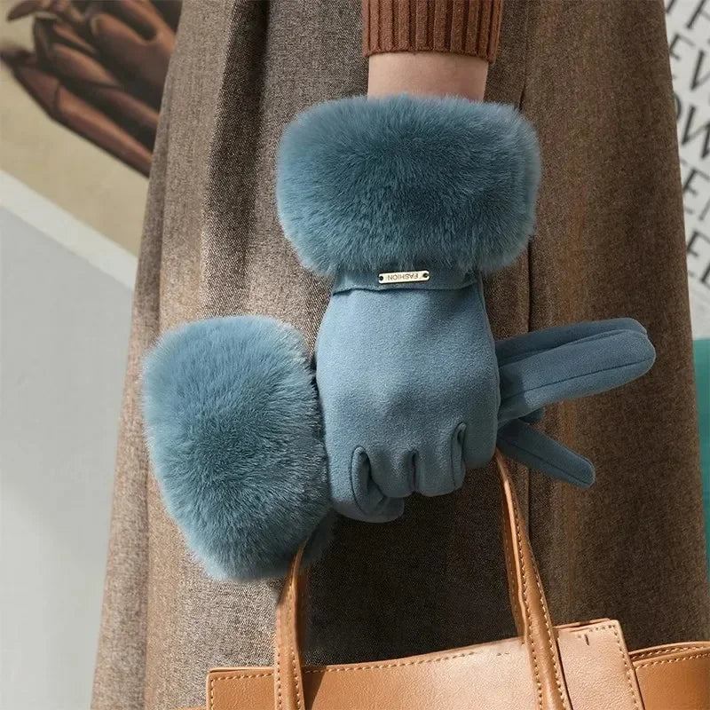 Rosaia Fur Gloves