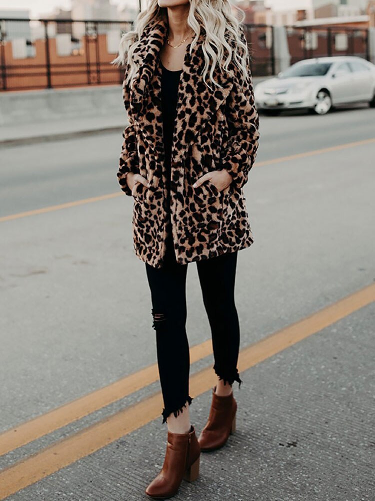 Nireya™ Leopard Furry Jacket
