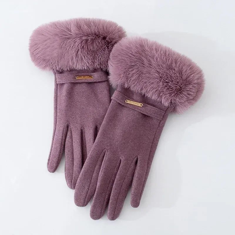 Rosaia Fur Gloves