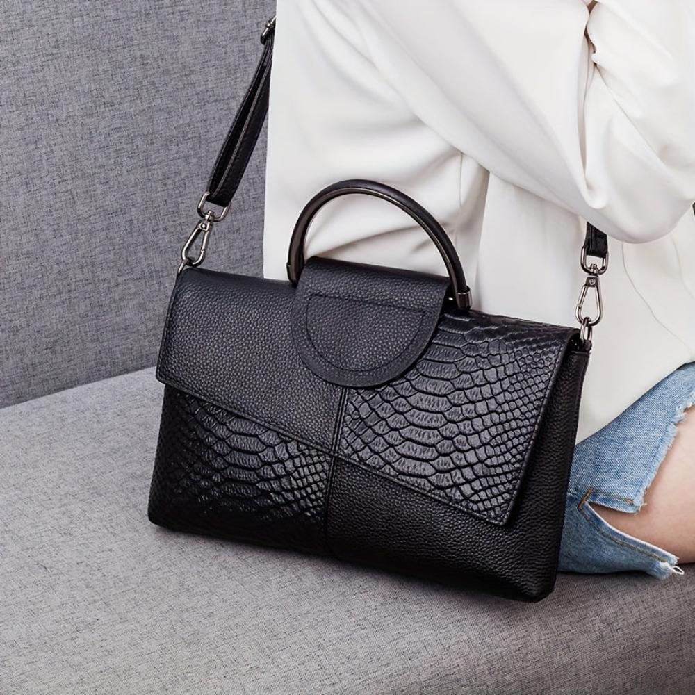 Zara™ Opulent Crocodile Patterned Handbag